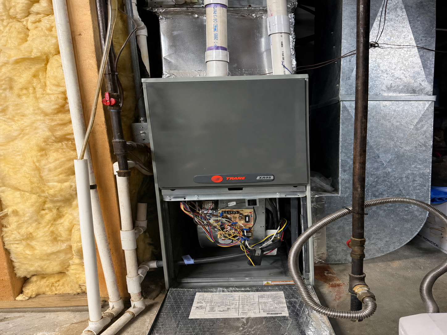 Residential furnace system serviced by John Calhoun Electric and HVAC